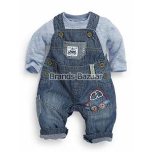 Blue Color Shaded with Cars Pattern Dungaree