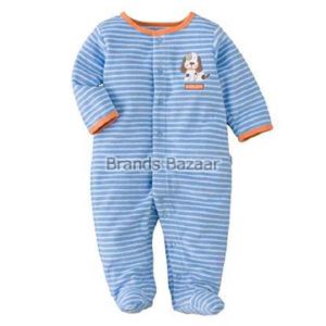 Baby Jump Suit Foot Cover with Sky Blue Color Strips 