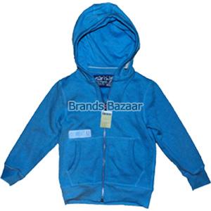 Blue Color Hoodie Cap Jacket