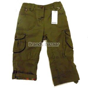 Dark Green 3/4 Jeans With 6 Pockets
