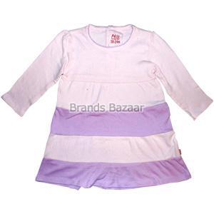 Pink and Purple Color Strips Frock