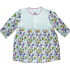 Full Sleeves Cream Color with Lollipop Printed Pattern