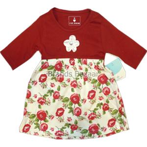 Maroon Color with flower Pattern Frocks 