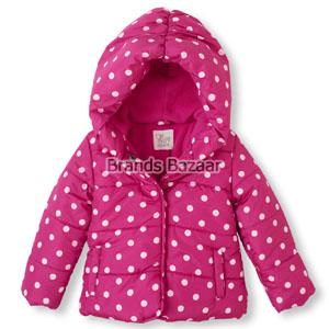 Pink Color Dotted Pattern Hoodie Jacket