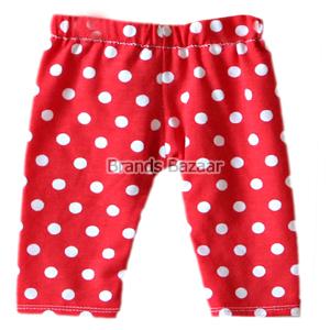 Red Color Dotted Pattern Legging 