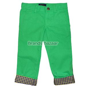 Green Color 3/4 Pant with Folded Pattern