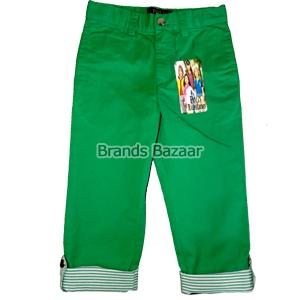 Dark Green Color 3/4 Pant with Bottom Folded Pattern