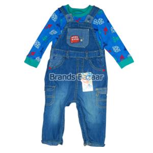 denim dungaree with full sleeve blue color T-Shirt