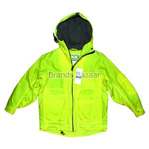 Green Yellow  Color Rainy Jacket with Hoodie Cap