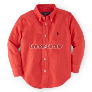 Plain Full Sleeves Red Color Oxford Button Down Shirt  
