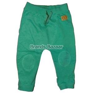 Green Color Jogger Pants With Nee Patch Pattern