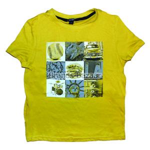 Yellow Color Half Sleeves Printed T-Shirt