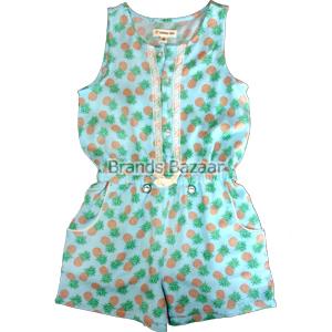 Green Color Sleeveless Soft Cotton Frock