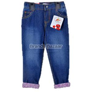 Blue Shaded Jeans With Bottom Folding pattern 