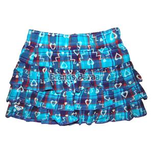 Blue Color Flower pattern Cotton Skirt 
