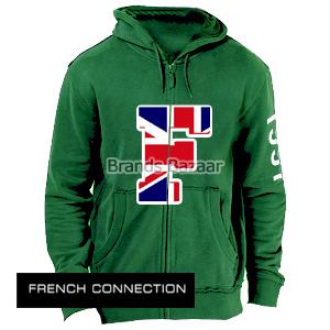 Green Color Hoodie Cap Jacket With Front Embroidery pattern