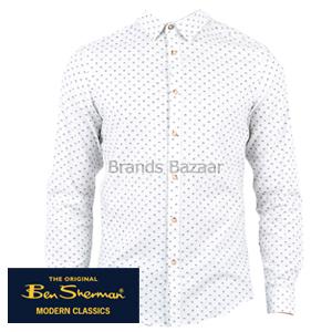 White Dotted Pattern Shirt