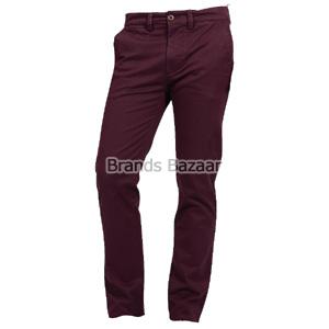 Maroon Color Slim Fit Stretch Trouser 