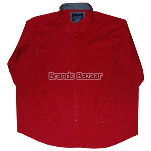 Red Color Full Sleeves Cotton Shirts 
