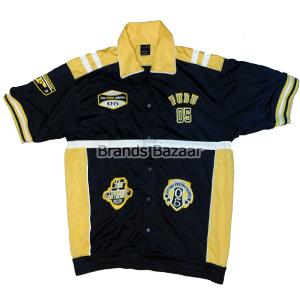 Half Sleeves Black and Yellow Fubu Jacket