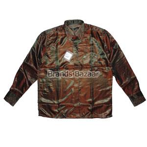 Silky Brown Party Wear Shirt