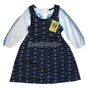Dark Blue Color Frock With inner White top