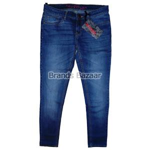 Dark Blue Stretchable  Shaded Slim Fit Jeans  