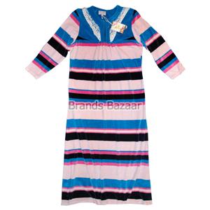 Pink and Blue Strips Pattern Maxi