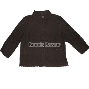 Dark Brown Color Netted Shirt  