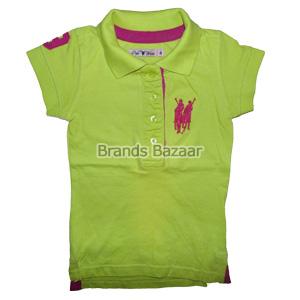 Green Yellow Color Short Sleeves Casual T-Shirt